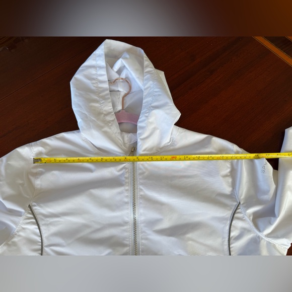 Spyder White Windbreaker Jacket with Hood - Picture 12 of 13